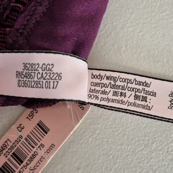 Victoria's Secret Plunging Lace Pullover Bralette in Deep Plum - NWT - Size L - Picture 8 of 8